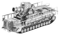 3D Metal Works Model, Tank, Laser Cut Puzzle