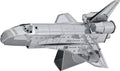 3D Metal Works Model, Space Shuttle, Laser Cut Puzzle